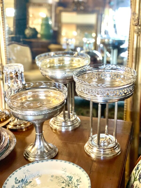 Silver Plated & Cut Crystal Centerpiece, Circa 1880