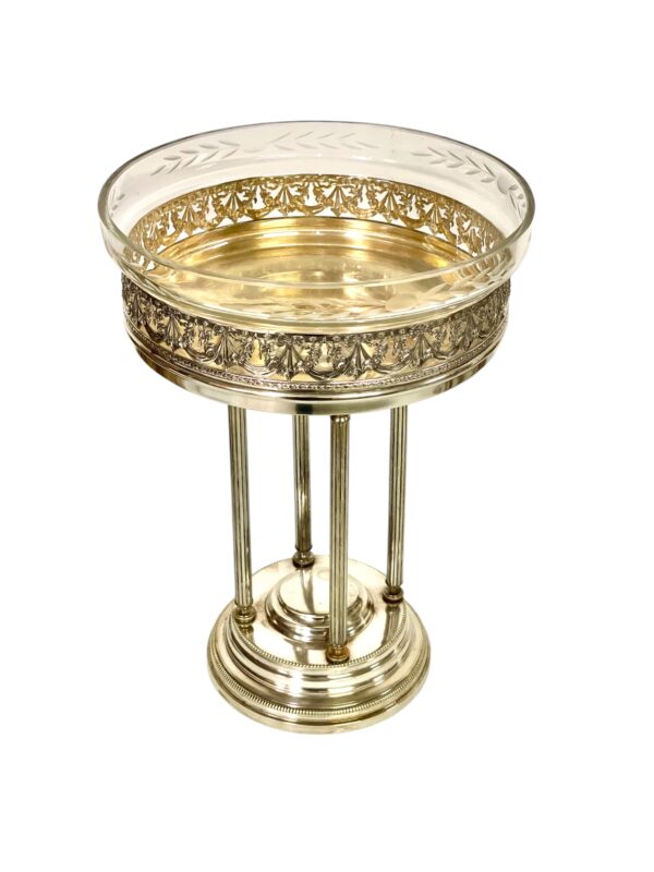 Silver Plated & Cut Crystal Centerpiece, Circa 1880