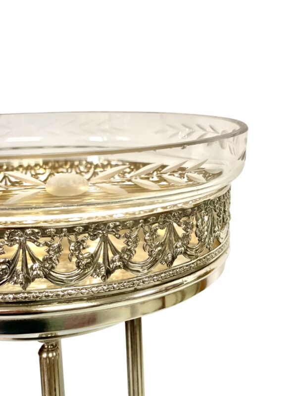 Silver Plated & Cut Crystal Centerpiece, Circa 1880