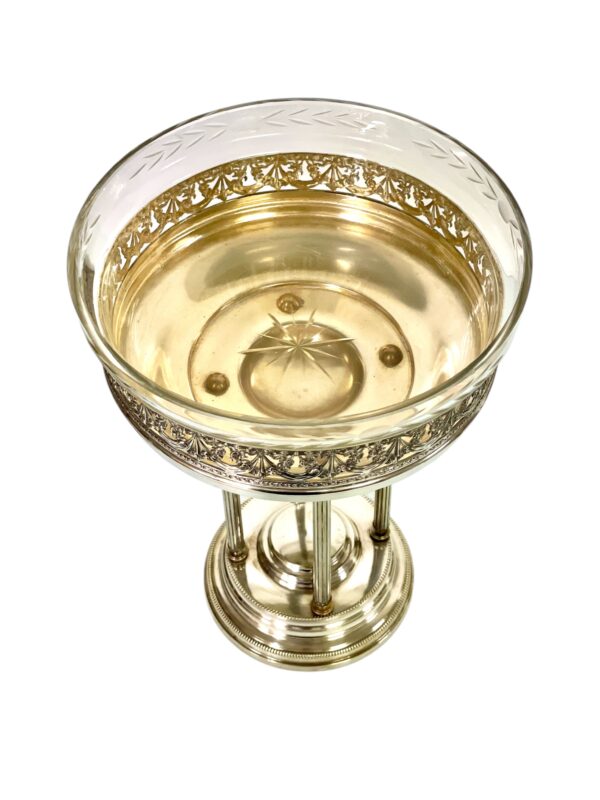 Silver Plated & Cut Crystal Centerpiece, Circa 1880