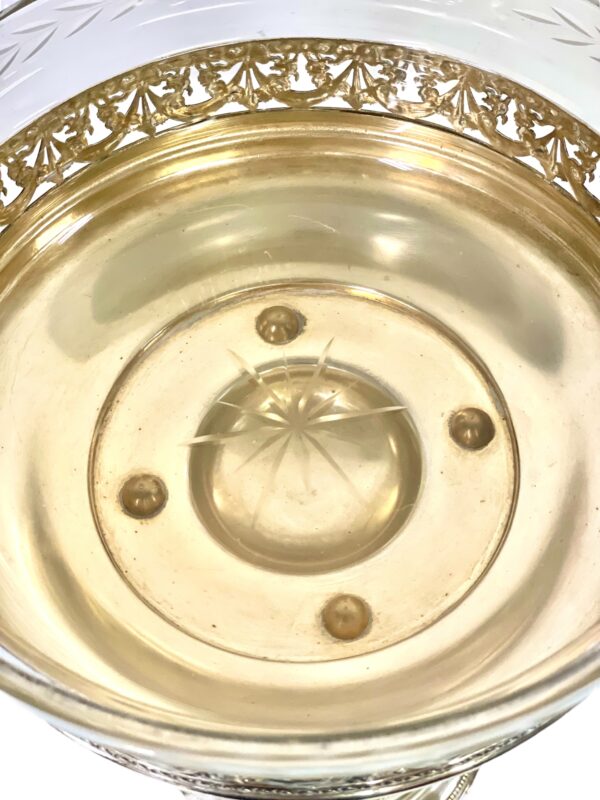 Silver Plated & Cut Crystal Centerpiece, Circa 1880