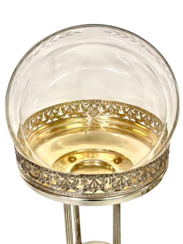 Silver Plated & Cut Crystal Centerpiece, Circa 1880