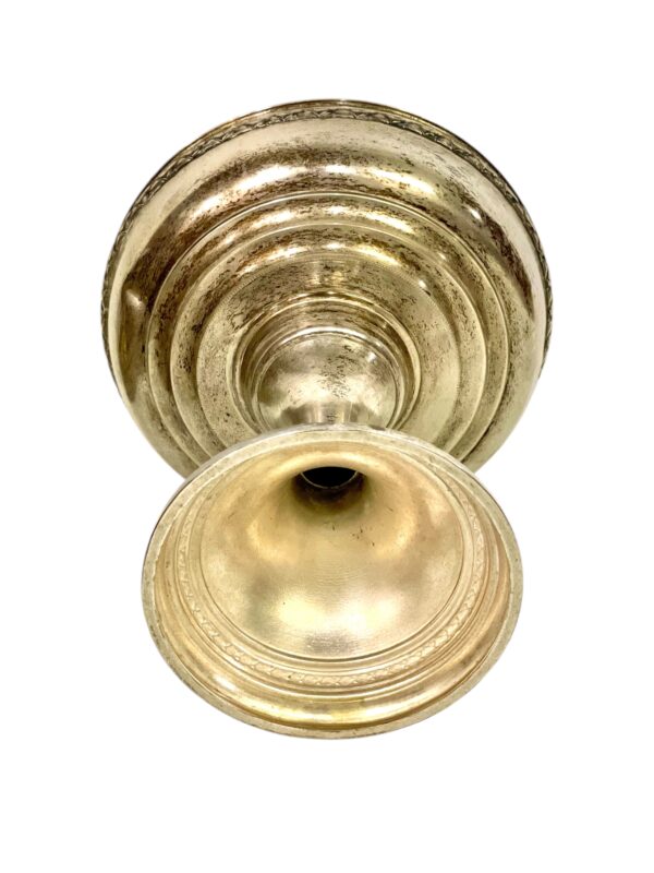 Silver-Plated & Etched Crystal Footed Centerpiece Bowl, circa 1880