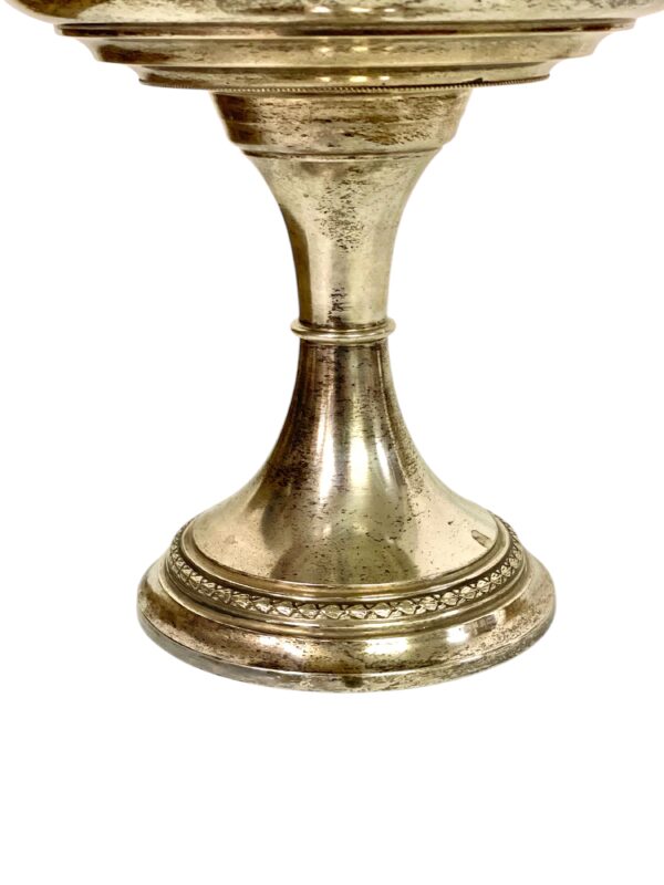 Silver-Plated & Etched Crystal Footed Centerpiece Bowl, circa 1880 - Image 11