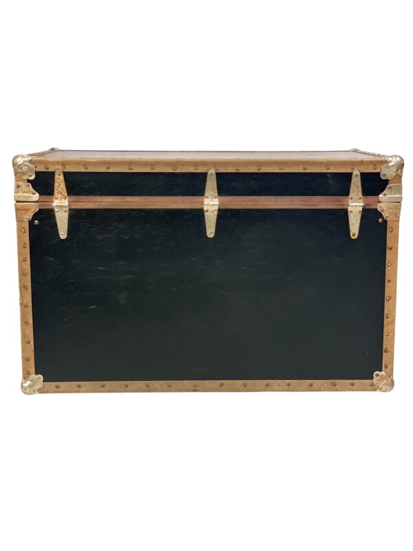 Vintage Flat Top Steamer Trunk, 20th Century