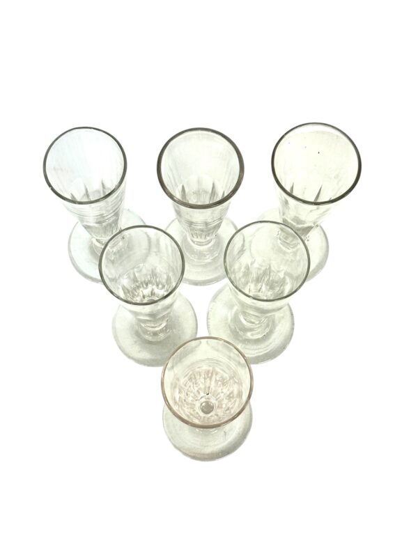 6 Champagne Crystal Glasses, Attributed to Baccarat, circa 1850 - Image 3