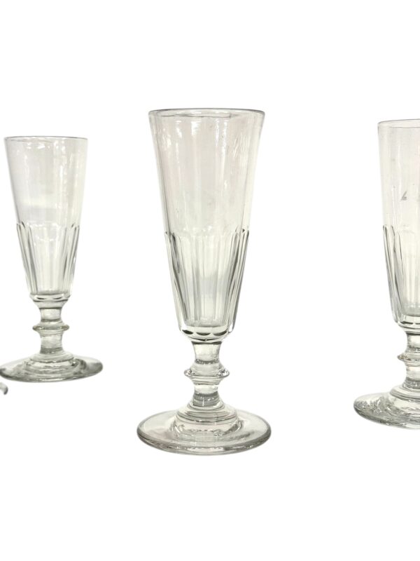 6 Champagne Crystal Glasses, Attributed to Baccarat, circa 1850 - Image 8