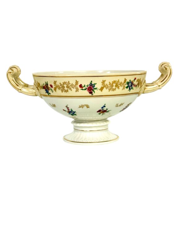 Antique French Limoges Bouillon Bowl by Raynaud & Cie, Swan Mark, c. 1895 - Image 4