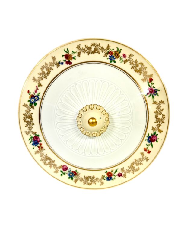 Antique French Limoges Bouillon Bowl by Raynaud & Cie, Swan Mark, c. 1895