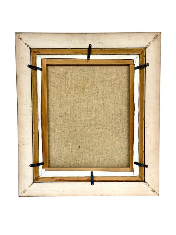 Oil on Canvas in a Giltwood Frame "Fisherman with Nets" by Juliette Daziano - Image 9
