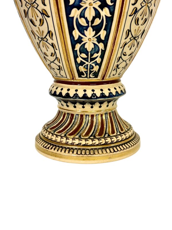Pair of 19th Century Renaissance Revival Faience Vases with Heraldic Crests - Image 7