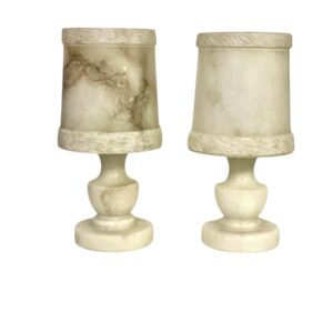 Pair of French Alabaster Table Lamps, Circa 1890