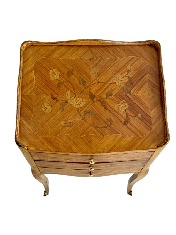 Pair of Louis XV Style Nightstands with Faux Book Front, 19th Century