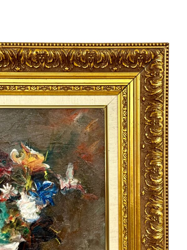 Vibrant Floral Still Life with Porcelain Bowl by Jean-François Thomas - Image 8