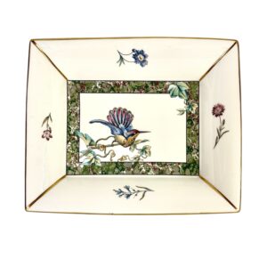 Wedgwood Bone China Tray – Hummingbird & Floral Design, England, 1991