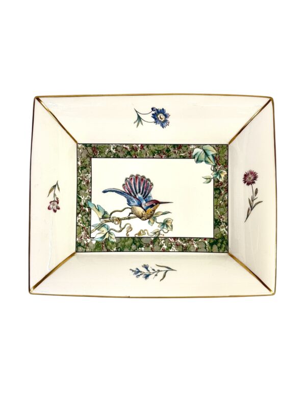 Wedgwood Bone China Tray – Hummingbird & Floral Design, England, 1991