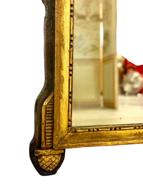 19th Century French Neoclassical Giltwood Wall Mirror with Crest - Image 6