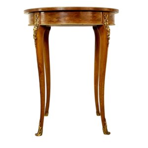 19th Century Louis XV Guéridon Table with Marquetry and Gilt Bronze