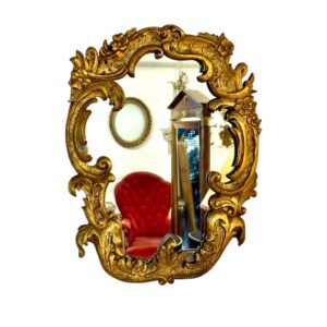 19th Century Ornate Rococo Giltwood Mirror