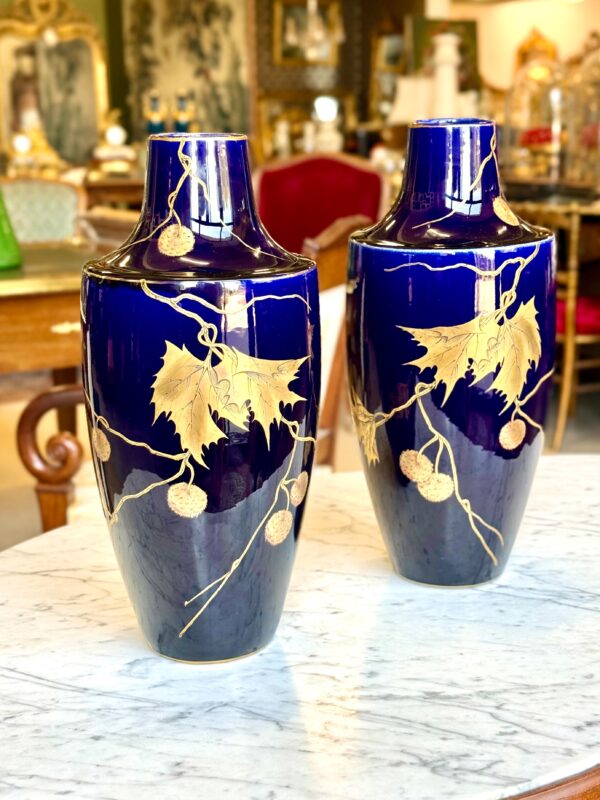 Large French Art Deco Faience Vases by Gustave Asch, circa 1920 - Image 11