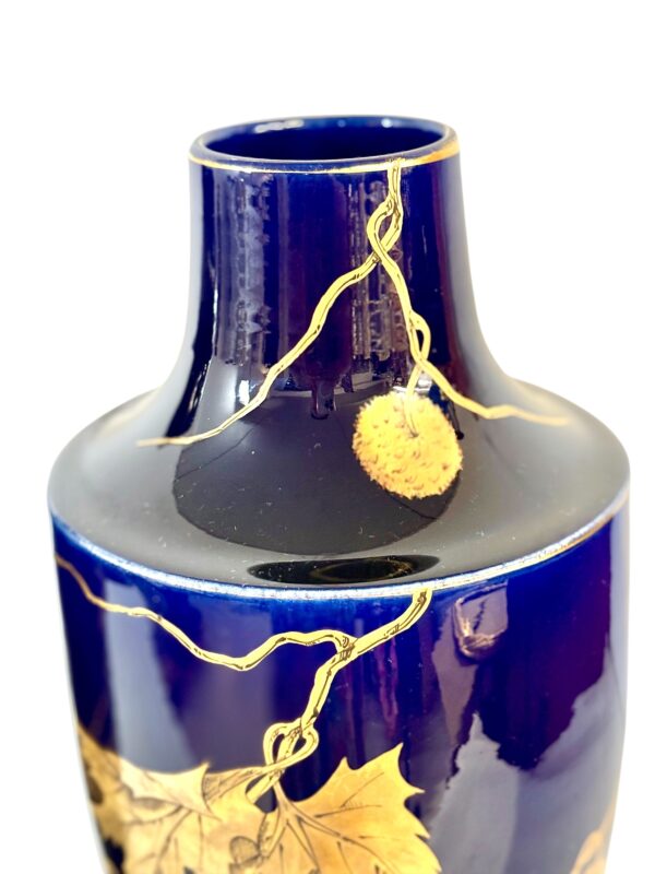 Large French Art Deco Faience Vases by Gustave Asch, circa 1920