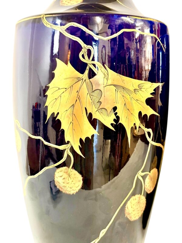 Large French Art Deco Faience Vases by Gustave Asch, circa 1920