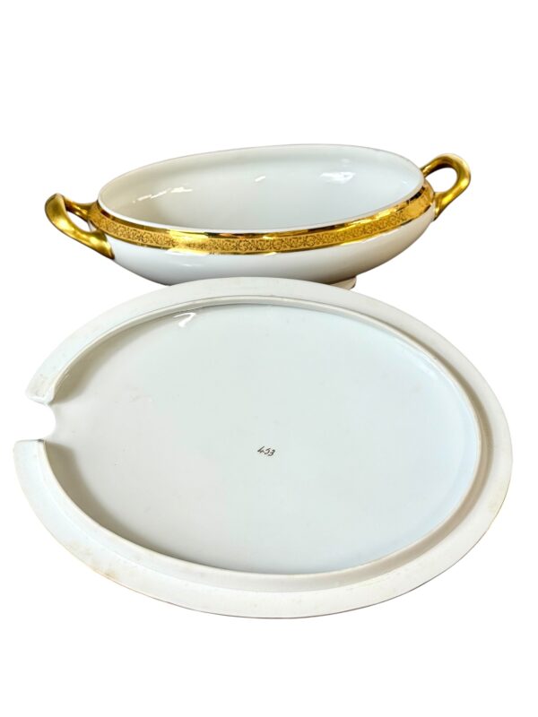 Limoges Porcelain Dinner Set with Gold Trim, 41 Piece Circa 1930s - Image 11