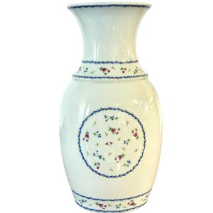 Limoges Porcelain Vase, Comte d'Artois Bleu Pattern, 18th Century Design