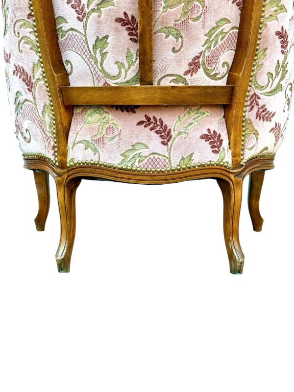 Louis XV Style Carved French Walnut Bergère, Late 19th Century