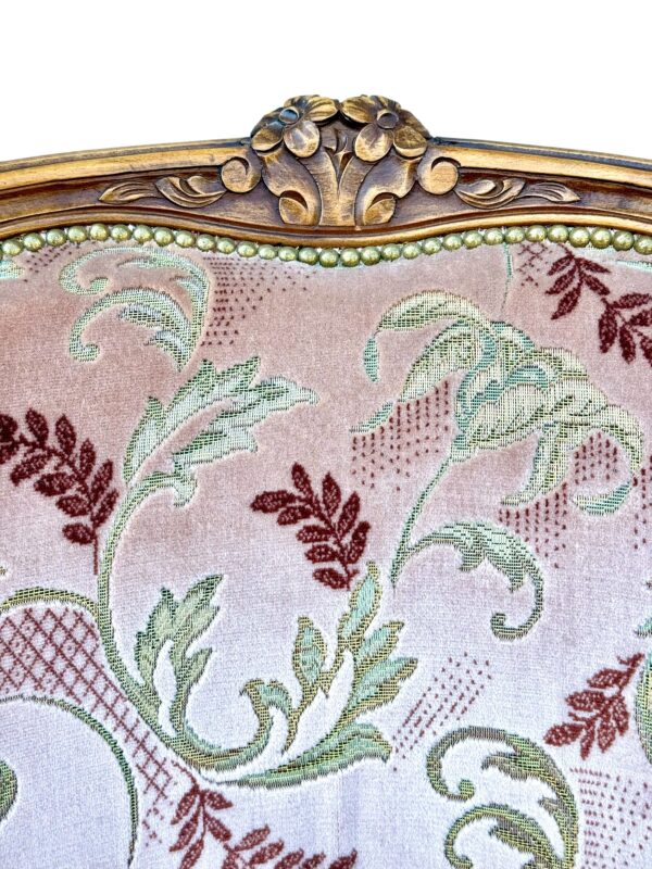 Louis XV Style Carved French Walnut Bergère, Late 19th Century