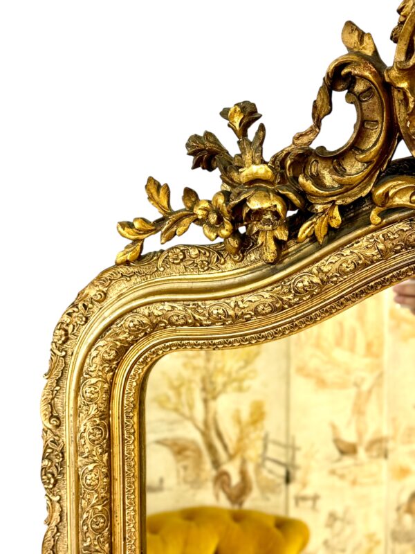 Louis XV Style Giltwood Mirror 19th Century - Image 6