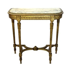 Louis XVI Style Giltwood Console with Marble Top, 19th Century