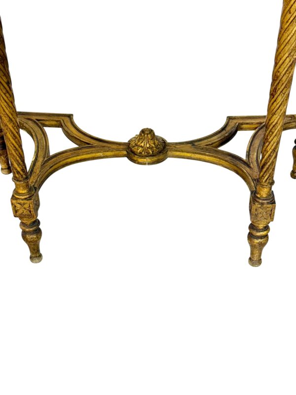 Louis XVI Style Giltwood Console with Marble Top, 19th Century - Image 10