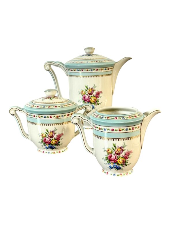 Raynaud Limoges 23-Piece Porcelain Tea & Coffee Service with Gold Trim