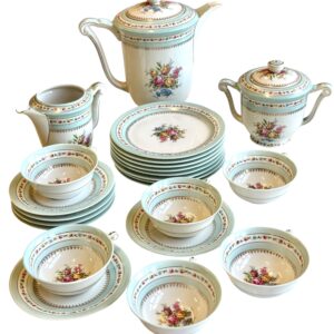 Raynaud Limoges 23-Piece Porcelain Tea & Coffee Service with Gold Trim