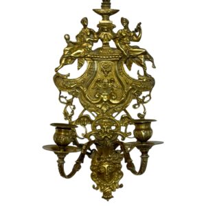 19th Century Gilt Bronze Wall Sconce with Allegorical Figures