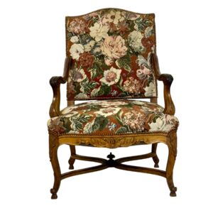 19th Century Louis XV Style Walnut Armchair