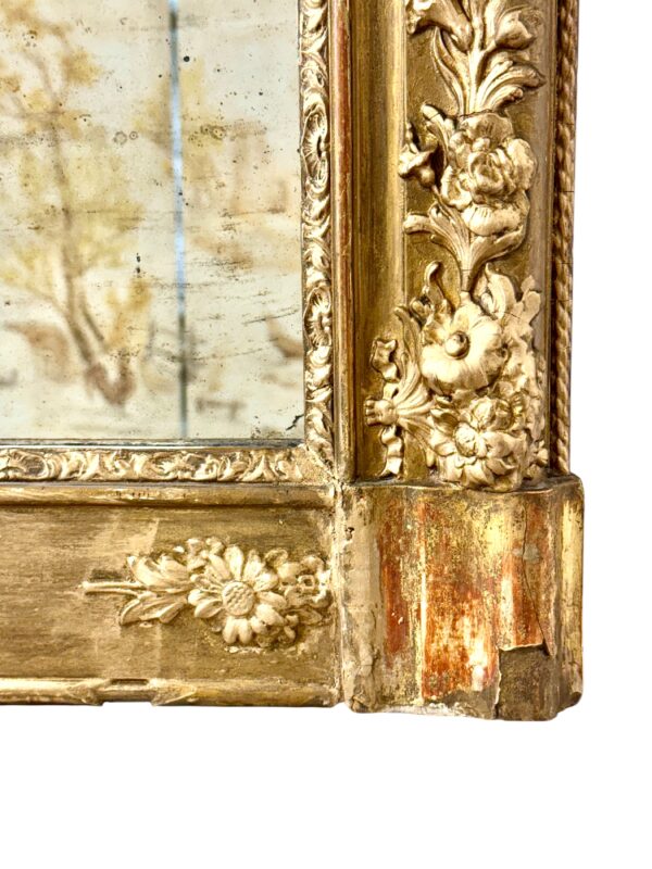 19th Century Louis XVI Neoclassical Giltwood Console Mirror - Image 10