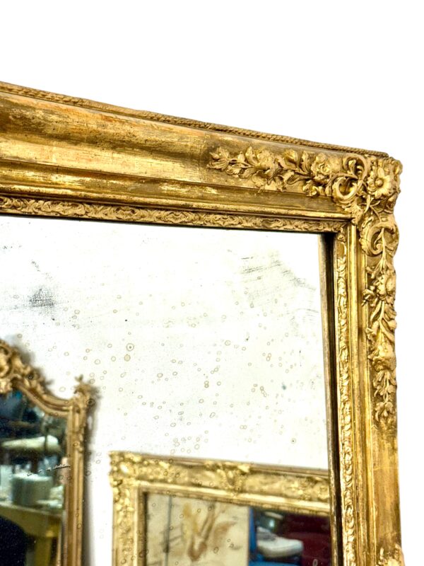 19th Century Louis XVI Neoclassical Giltwood Console Mirror - Image 11