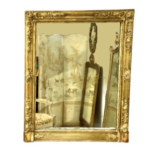 19th Century Louis XVI Neoclassical Giltwood Console Mirror