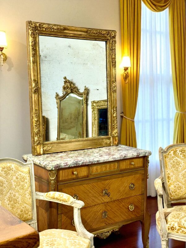 19th Century Louis XVI Neoclassical Giltwood Console Mirror - Image 13