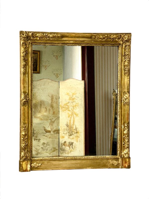 19th Century Louis XVI Neoclassical Giltwood Console Mirror - Image 14