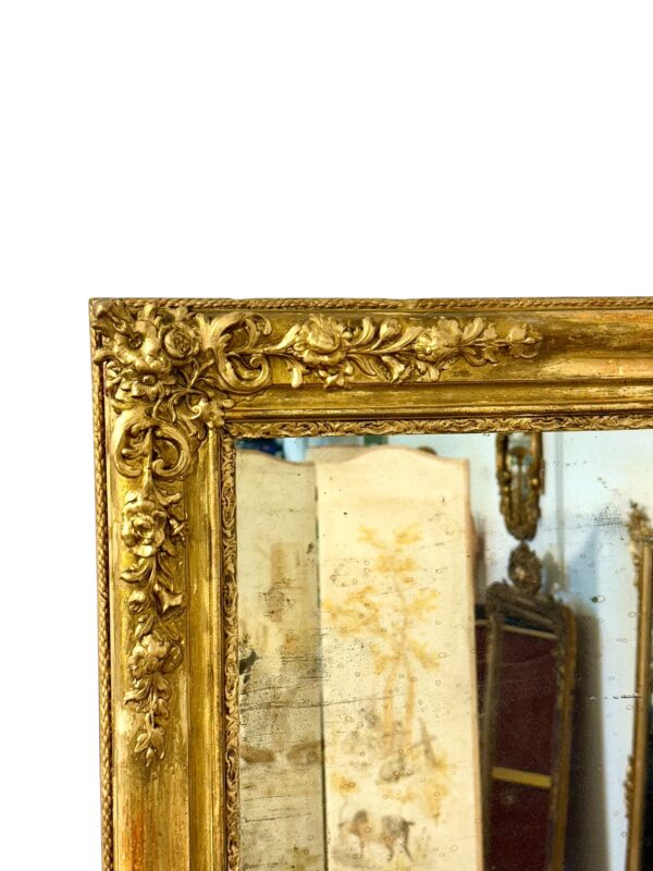 19th Century Louis XVI Neoclassical Giltwood Console Mirror