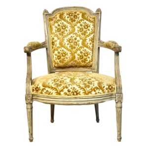 19th Century Louis XVI Style Armchair with Chapeau de Gendarme Backrest