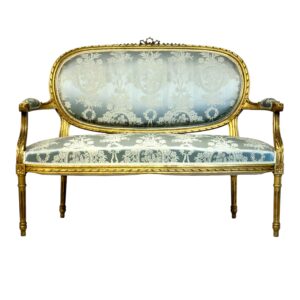 19th Century Louis XVI Style French Gilded Sofa