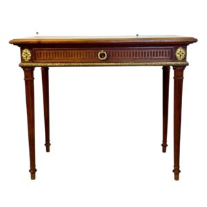Louis XVI Style Writing Table with Gilt Bronze Mounts, 19th Century