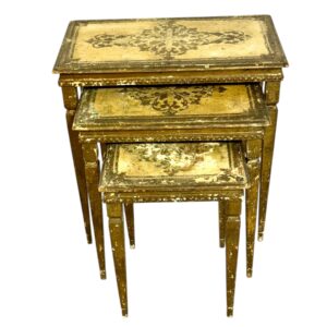 Set of Three 19th Century Italian Giltwood Nesting Tables