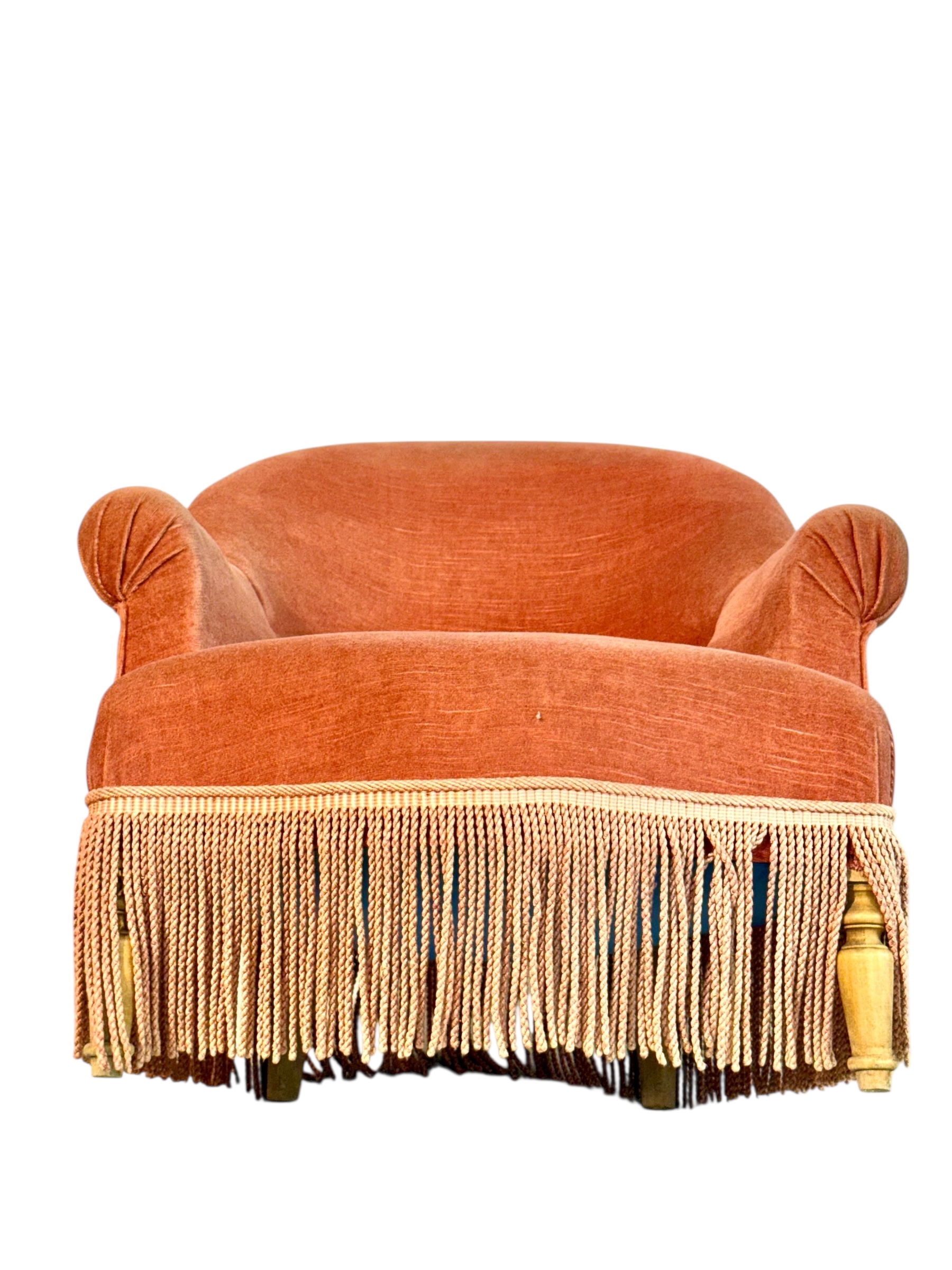 19th Century Child’s Velvet Armchair with Decorative Fringe1