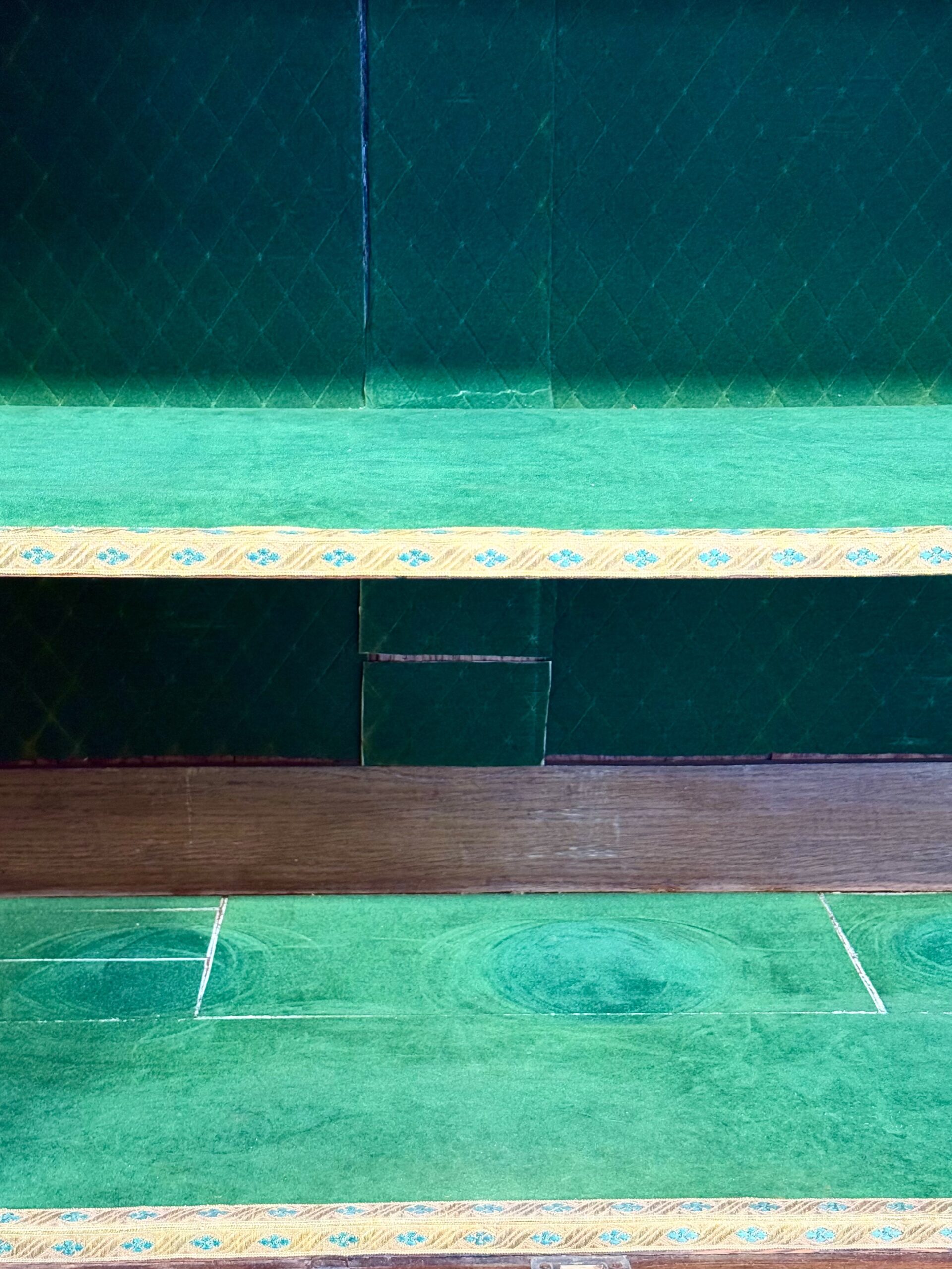 19th Century French Buffet in Burr Elm with Black Marble Top