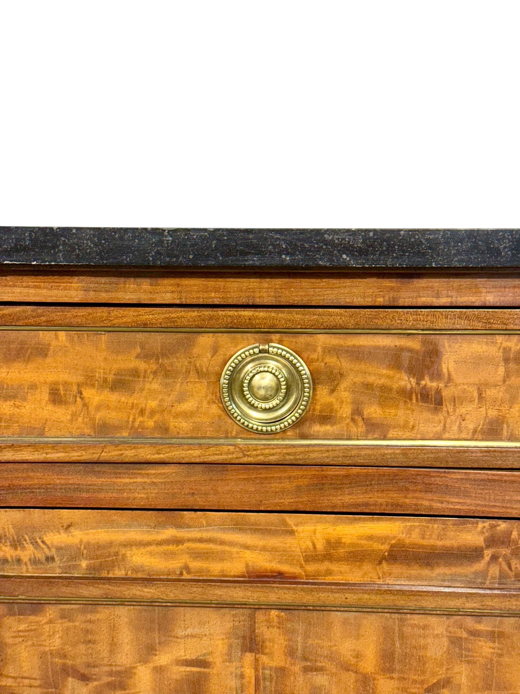 19th Century French Buffet in Burr Elm with Black Marble Top - Image 3